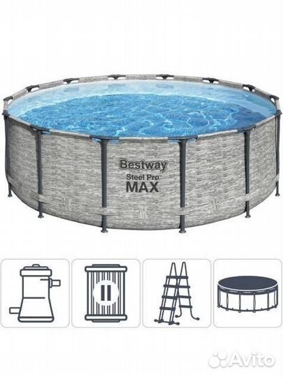 Бассейн каркасный Bestway 5619D BW 427 h122 см