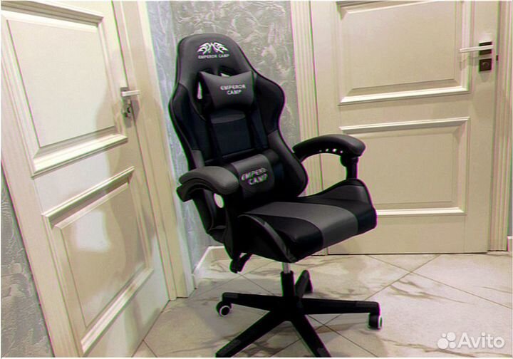 Геймерское кресло серое с гарантией