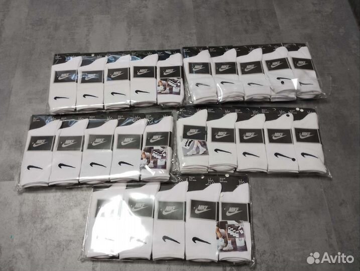 Носки nike высокие белые