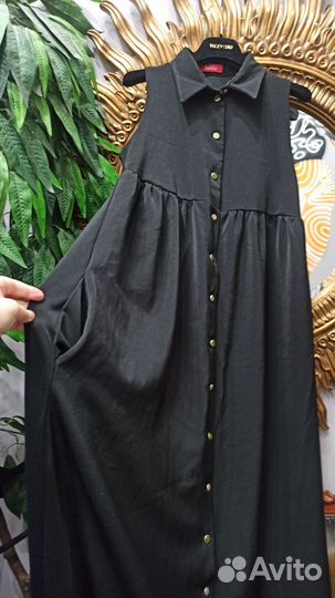 Сарафан 46-48 длинный черный balliza италия