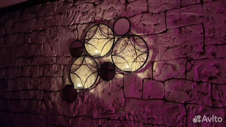 Авторский кованый настенный подсвечник