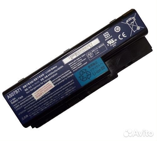 Б/у батарея Acer AS07B71, 934T2500F, дефектная