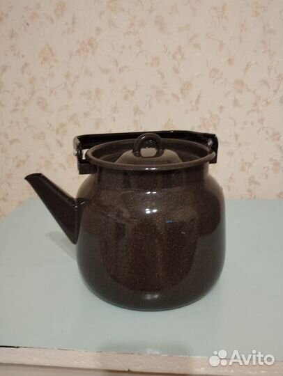 Чайник и ковш эмалированные новые