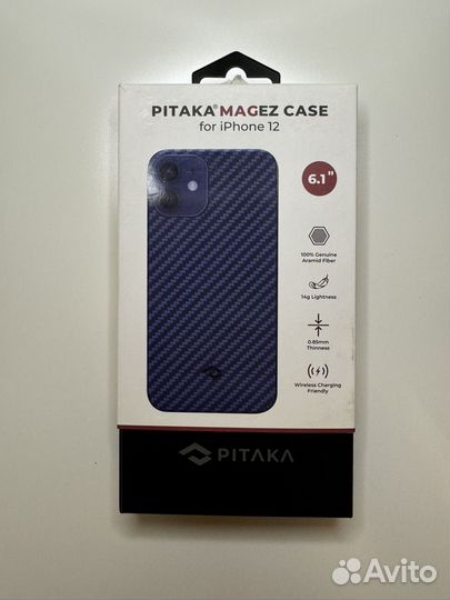Чехол Pitaka iPhone 12 синий
