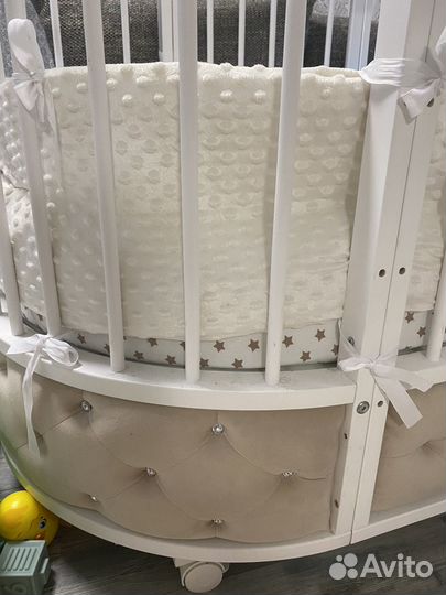 Детская кроватка трансформер с маятником