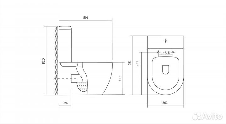 Унитаз напольный Aquatek Оберон AQ1273S-00