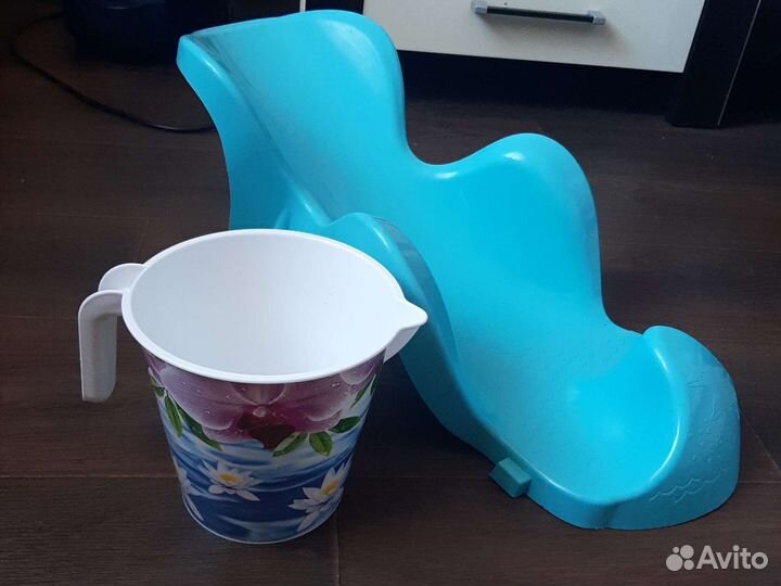 Горка для купания детская + ковшик