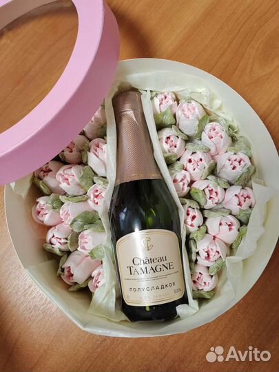 Букеты из зефирных цветов