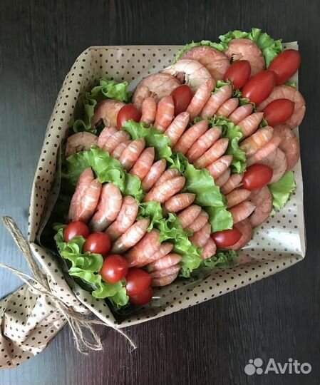 Букеты из креветок