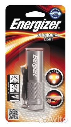 Фонарик карманный Energizer Metal Light 3AAA