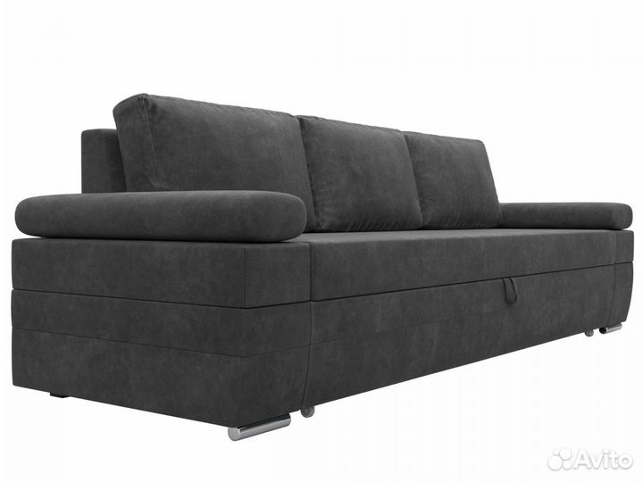 Диван прямой Канкун, велюр, brut 16 темно-серый