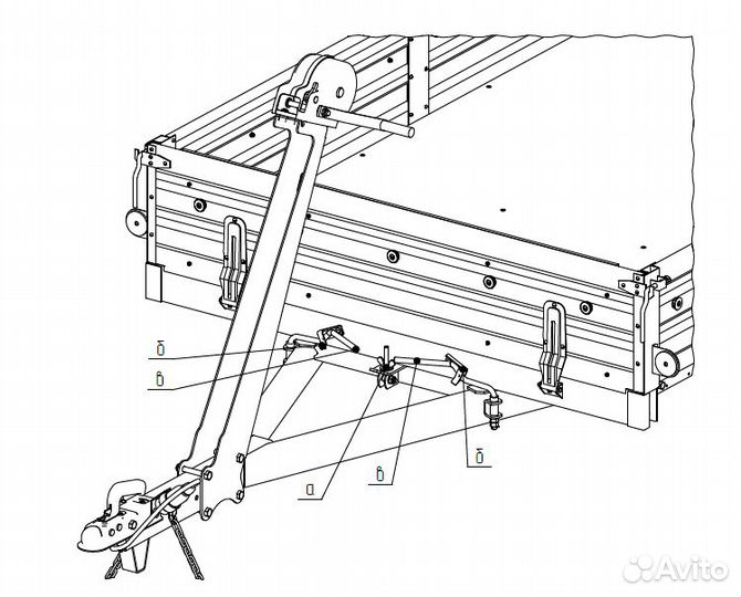 Лебёдка для прицепа ручная с кронштейном мзса 817