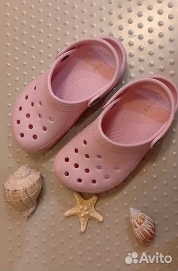 Crocs сабо для девочек розовые размер 28 оригинал
