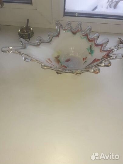 Ваза для фруктов стекло СССР