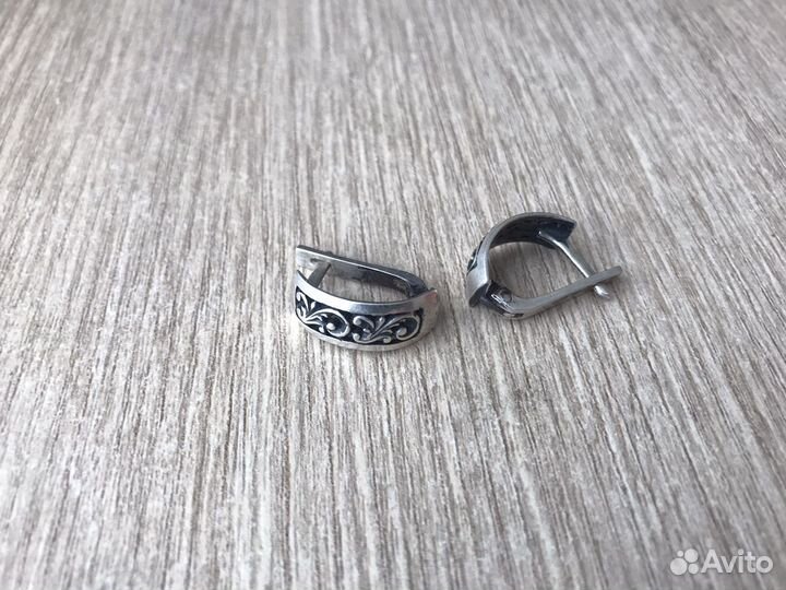 Серьги серебро