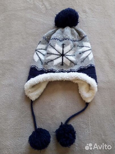 Шапка зимняя детская на 3-4 года
