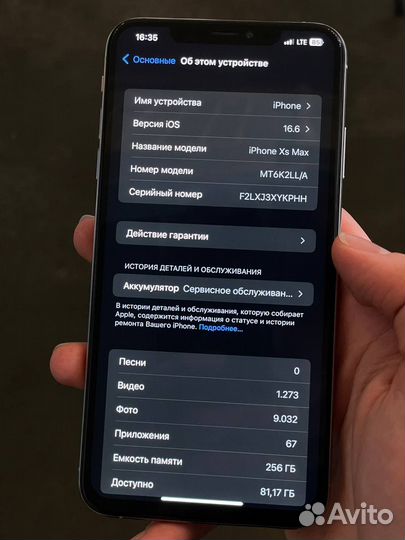 iPhone Xs Max, 256 ГБ