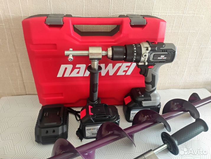 Шуруповерт Nanwei 200Нм + Nero 110 мм (Ледобур)