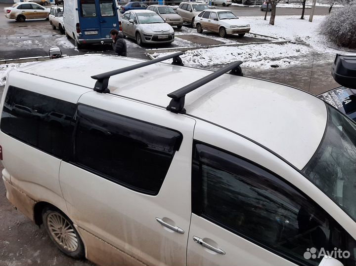 Багажник на крышу Toyota Alphard, Lux черный