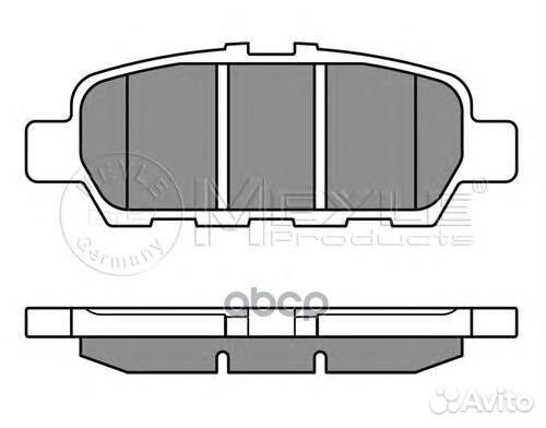 Колодки тормозные nissan juke 10- задн. 0252487