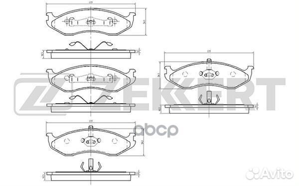 Колодки торм. диск. передн. Jeep Grand Cherokee