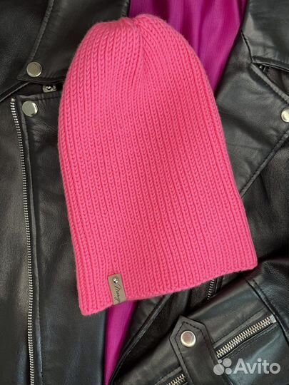 Шапка тыковка женская розовый неон