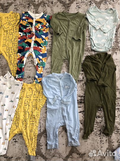 Вещи на мальчика от 62 комбез + 11 слипов