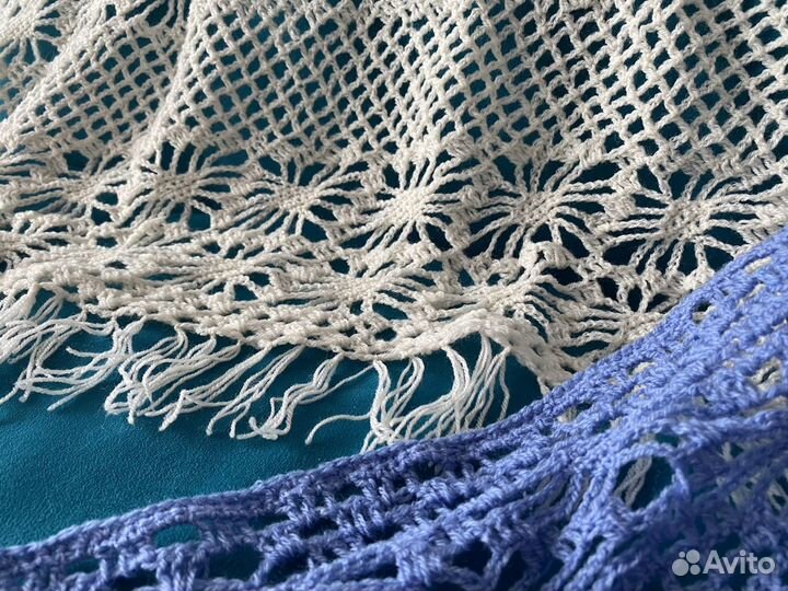 Шаль ручной вязки