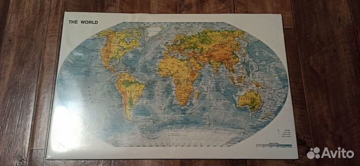 Карта мира на стол