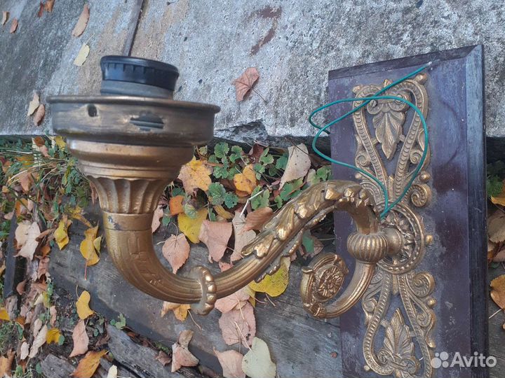 Старинное бра латунь