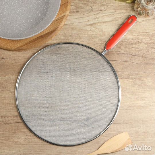 Экран от брызг Доляна, d29 см, с ручкой