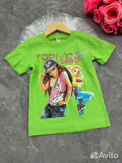 Футболка детская для девочки 110 116 122 128