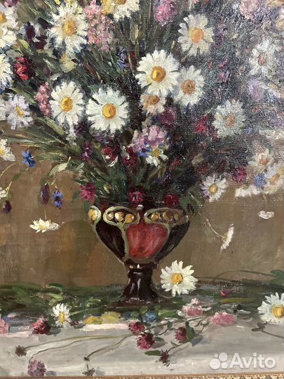 Картина маслом букет 19 век