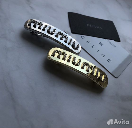 Премиальная заколка для волос miu miu