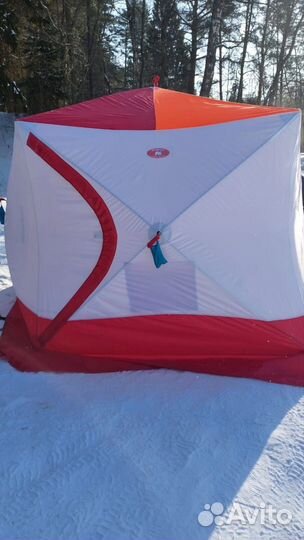 Палатка зимняя медведь куб4