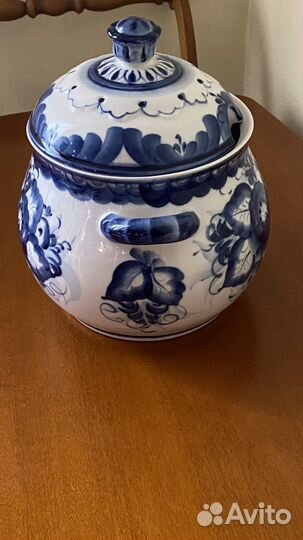 Суповница, горшок для запекания. Гжель