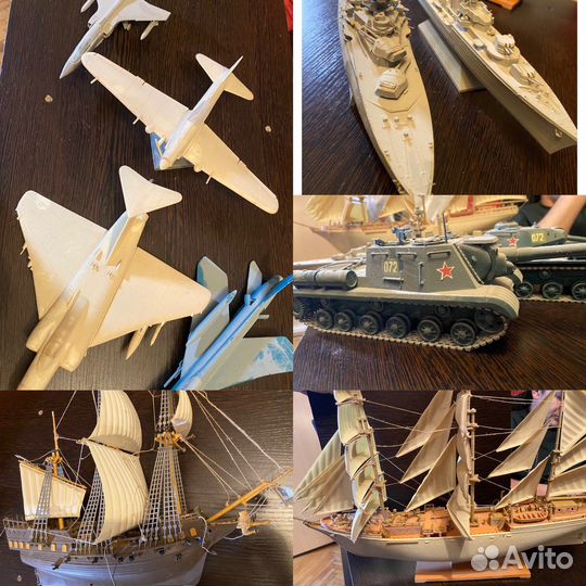 Самолеты, танки модели клеенные СССР