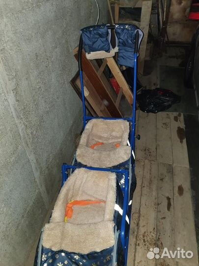 Санки коляска для двойни