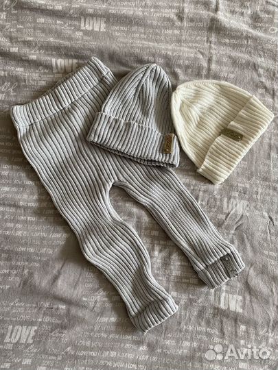 Детские штаны и шапочки 68-80