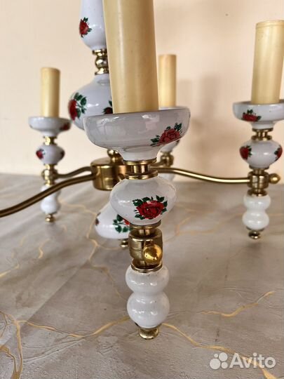 Фарфоровая люстра антикварная