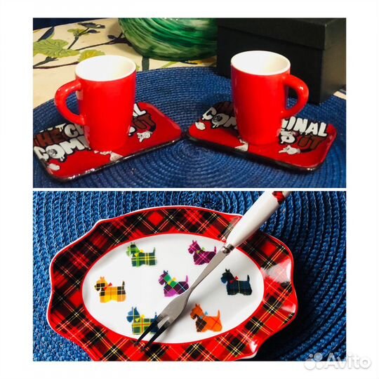 Кофейные чашки и тарелка для оливок Lefard