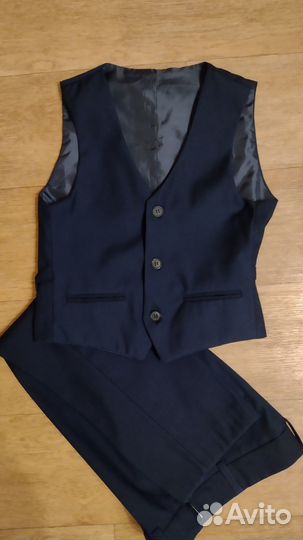 Костюм тройка для мальчика 128 синий