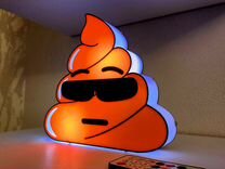 Светильник смайл poop emoji