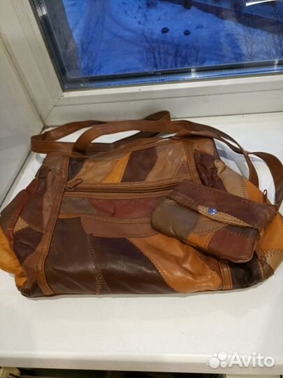 Сумка кожаная комби в наборе