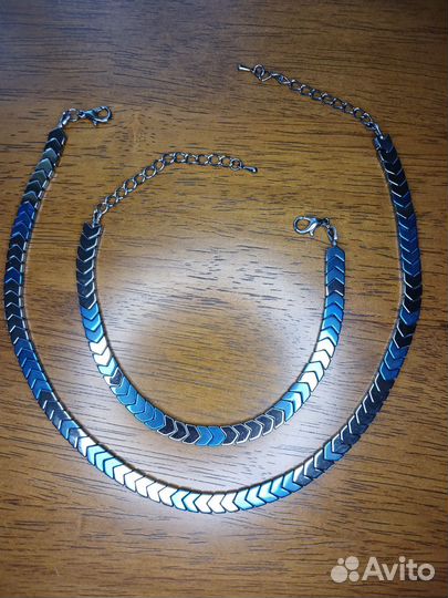 Чокер + браслет гематит