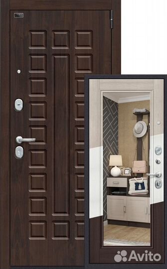 Входная металлическая дверь Порта 51П61 зеркало