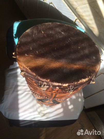 Большой Африканский барабан дерево ручная работа
