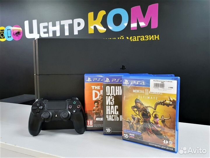 Игровая приставка PS4 FAT 1000GB + 4 игры