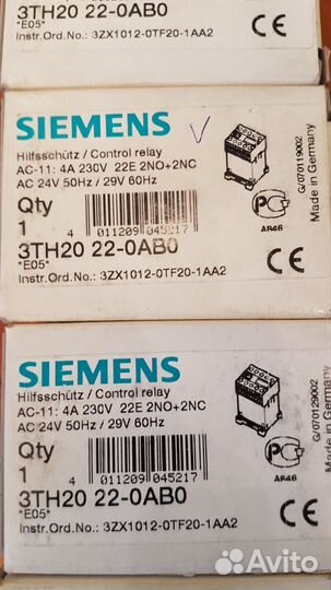 Контакторы. Реле Siemens Sirius 1-250кВт