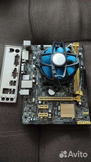 Материнская плата asus h81m-k+проц i3-4160